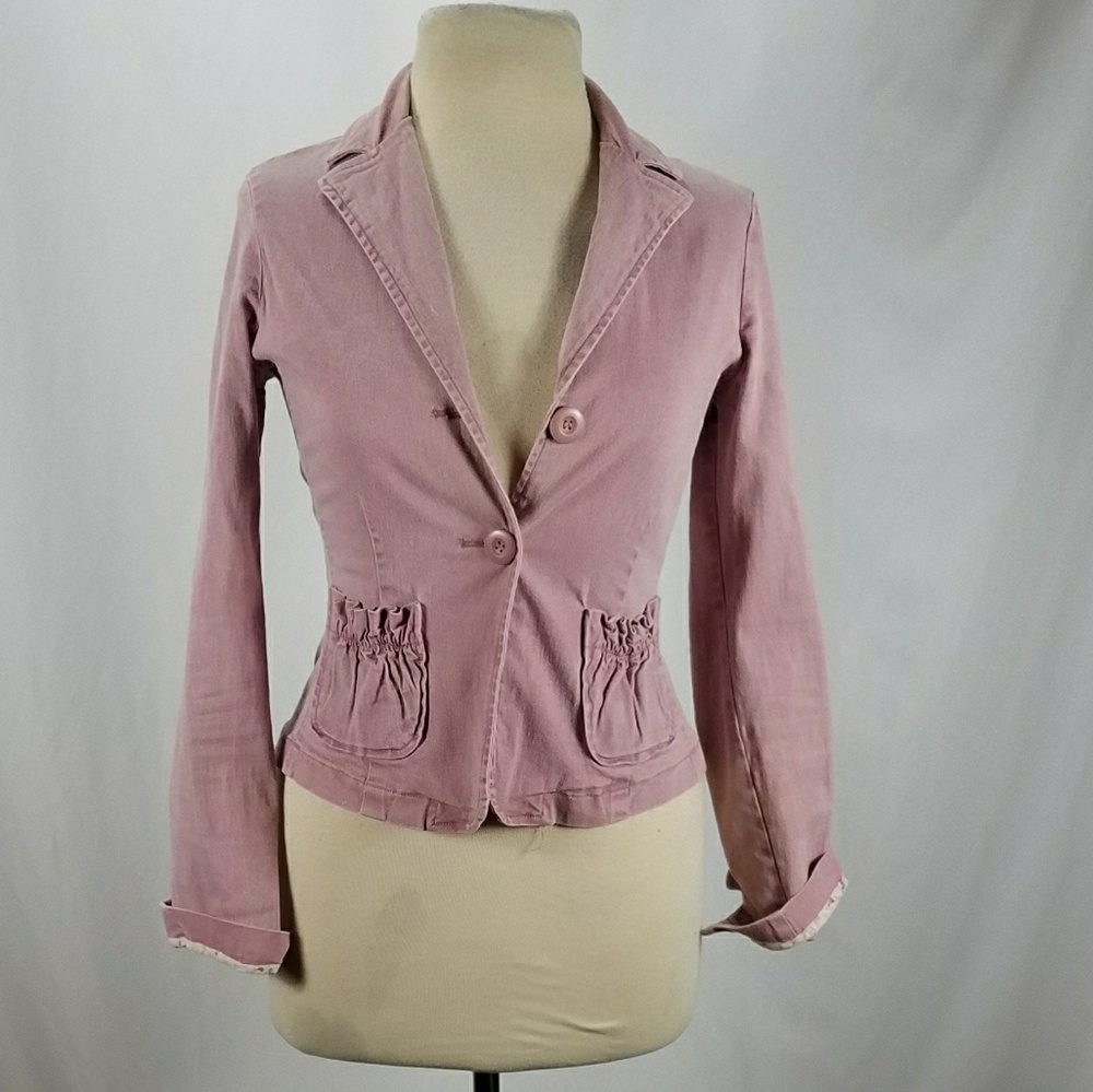 Anchor Blue Dusty rose 2 button blazer coat jacket
